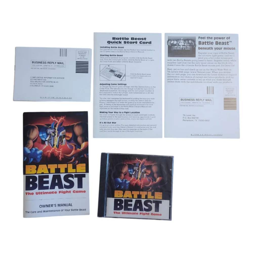 Battle Beast The Ultimate Fight PC CD ROM Game 1995 Sealed CD